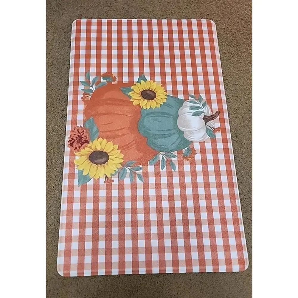Perfect Harvest Cushioned Pumpkin Kitchen Mat